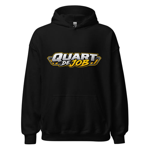 Hoodie noir Quart de Job vu de face